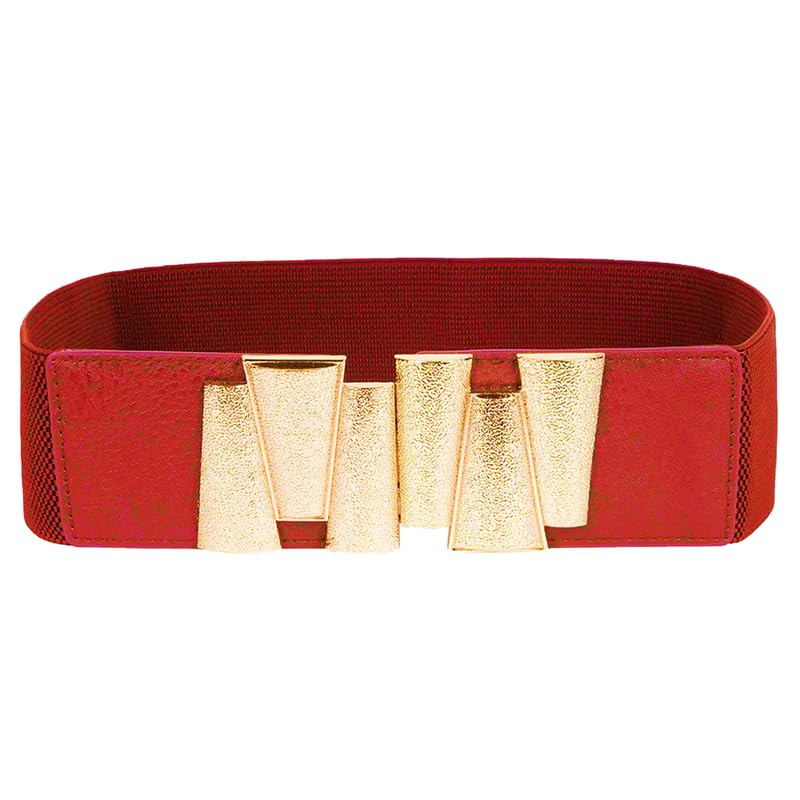 Redhorns Elastic Ladies Wide Belt#color_red