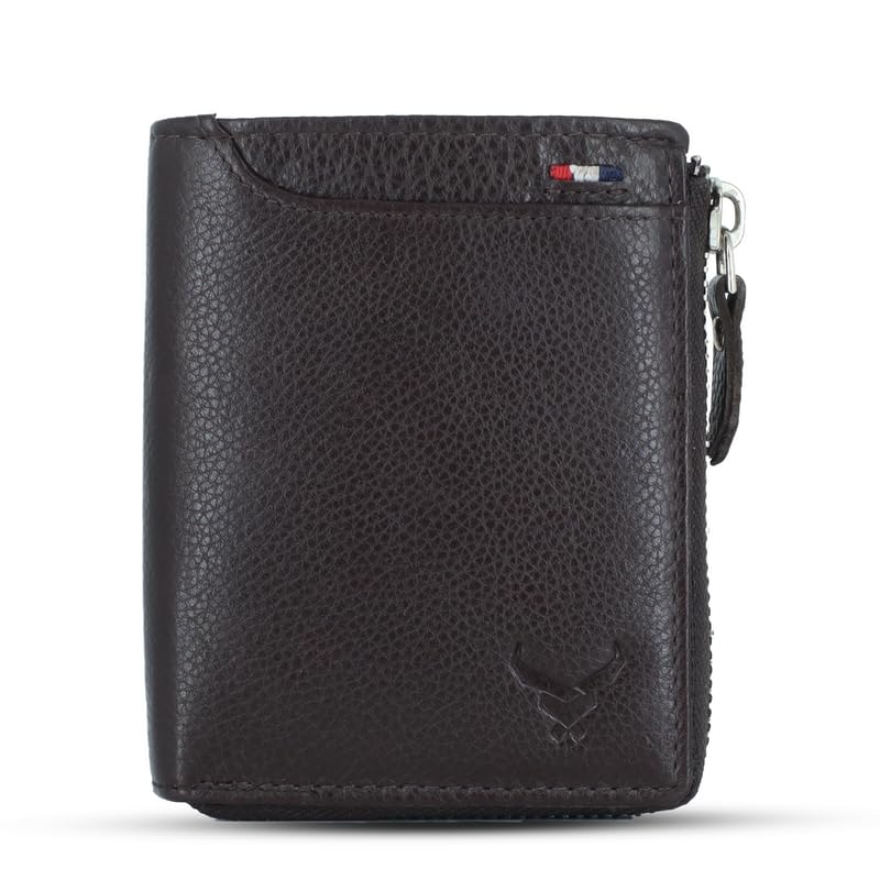 Men's Genuine Leather Bi-Fold Wallet#color_brown-new