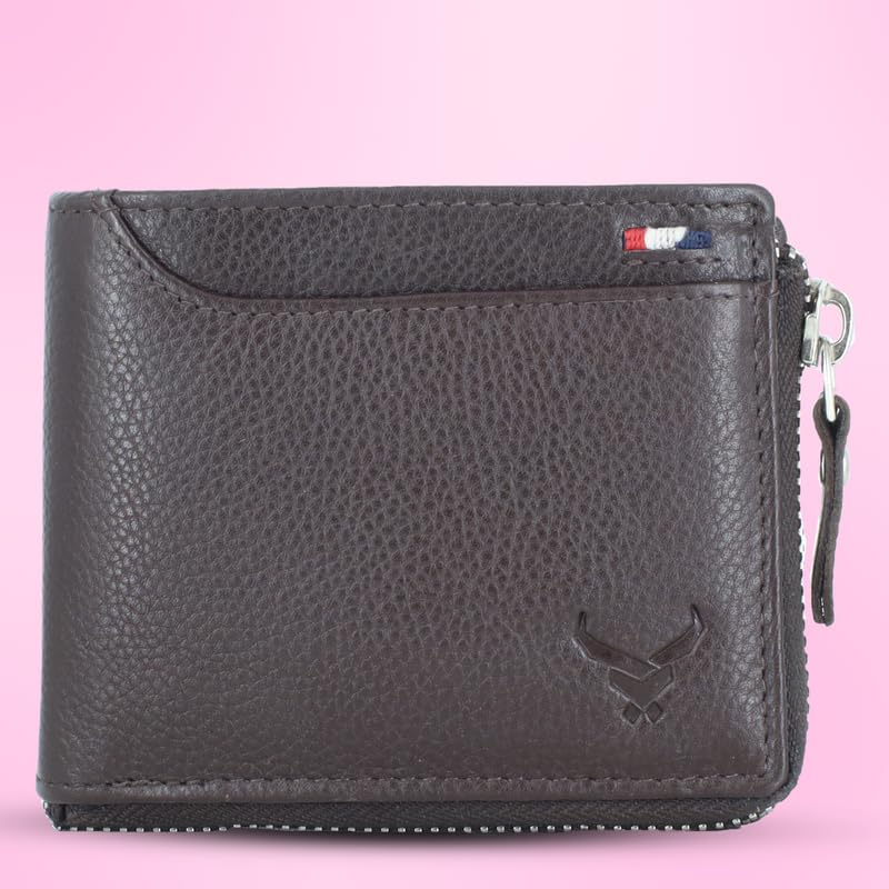Men's Genuine Leather Bi-Fold Wallet Tan#color_brown-new