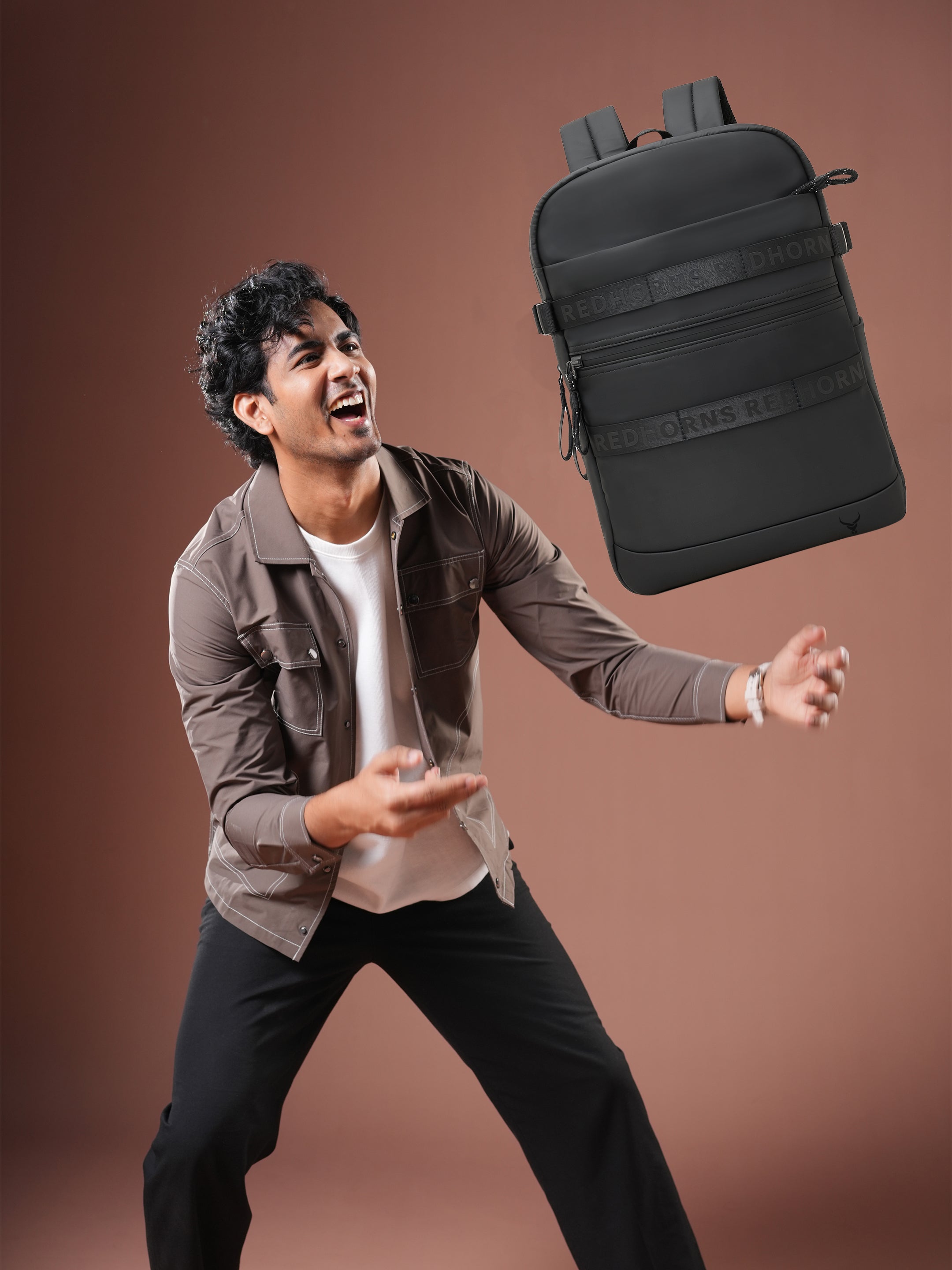 Typography Laptop Backpack