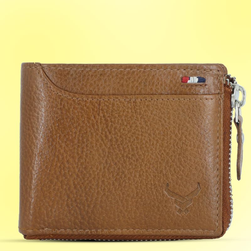 Men's Genuine Leather Bi-Fold Wallet Tan#color_tan-new