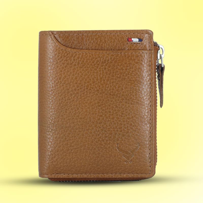 Men's Genuine Leather Bi-Fold Wallet#color_tan-new
