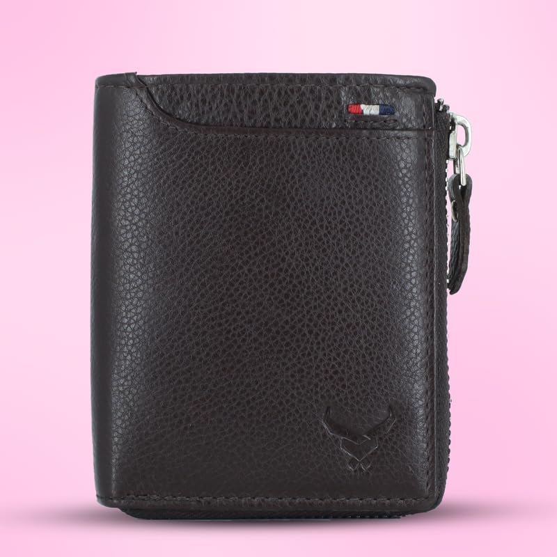 Men's Genuine Leather Bi-Fold Wallet#color_brown-new