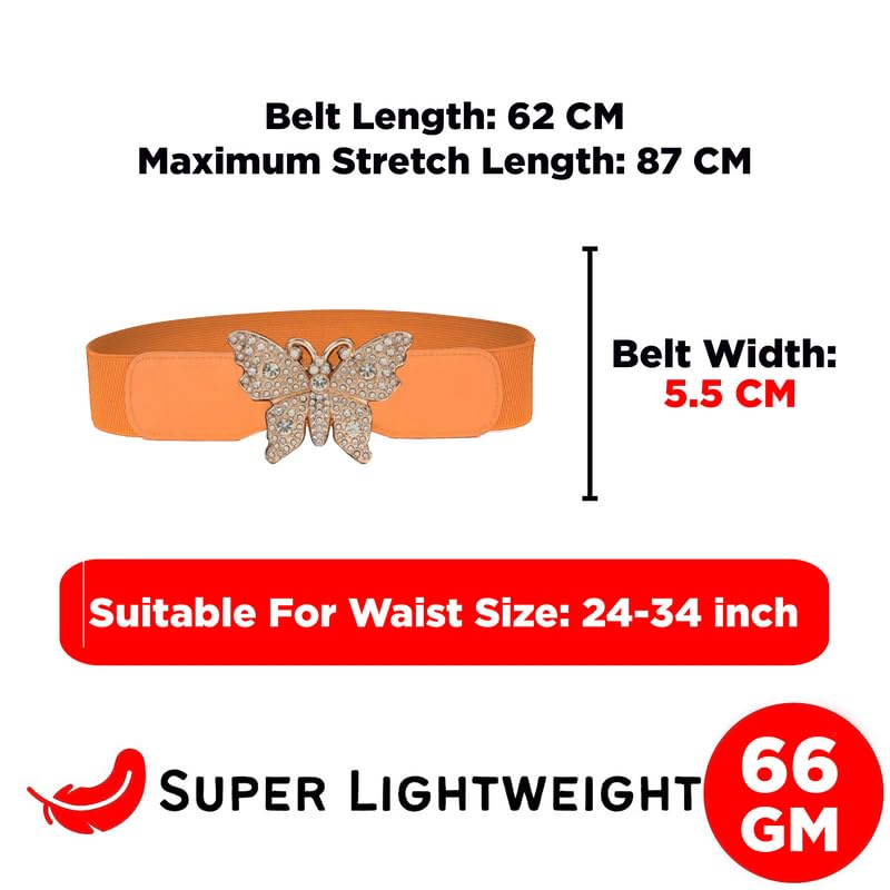 Redhorns Elastic Ladies Wide Belt#color_tan