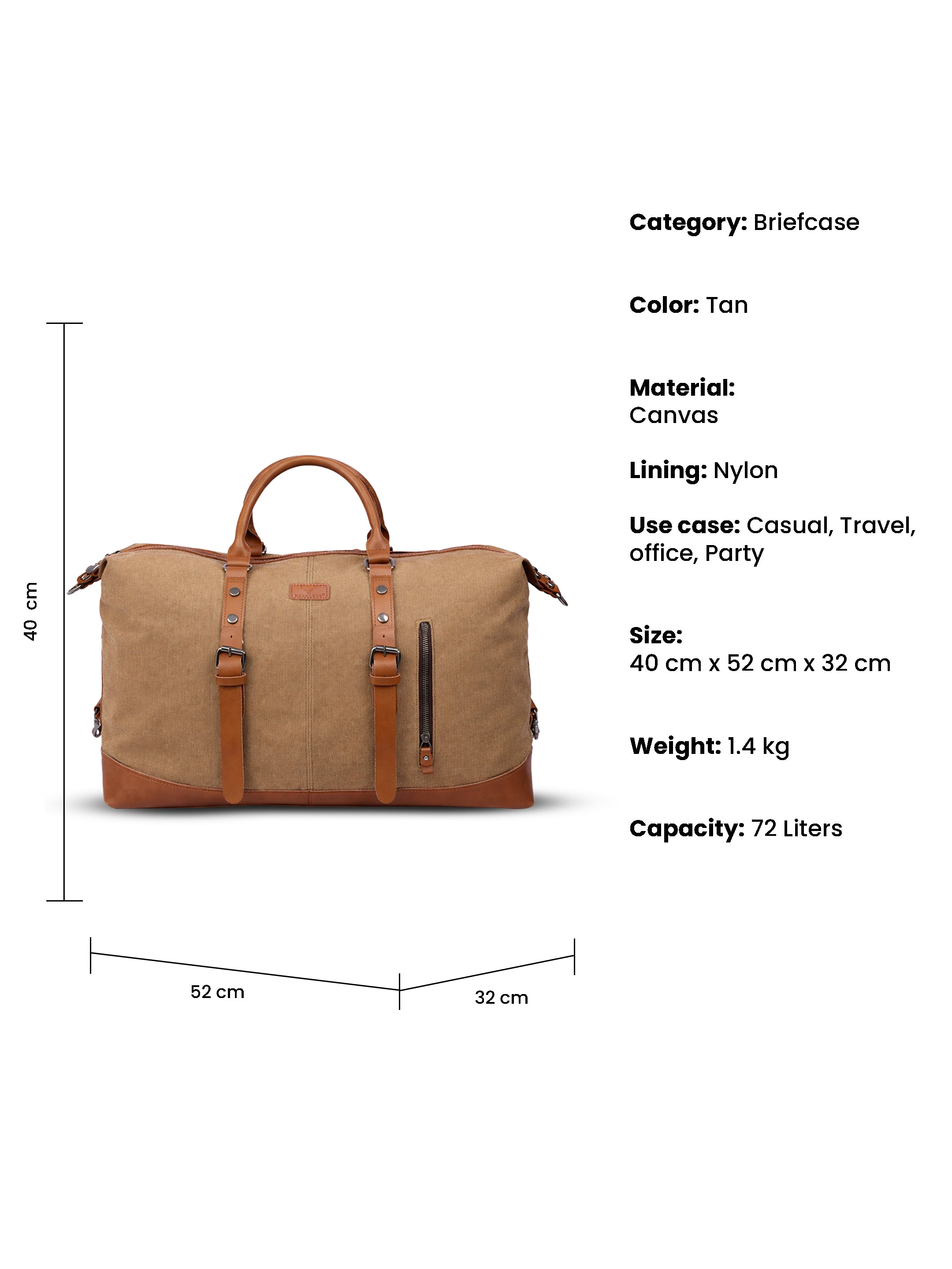 Heritage Canvas Duffel Bag – 72L