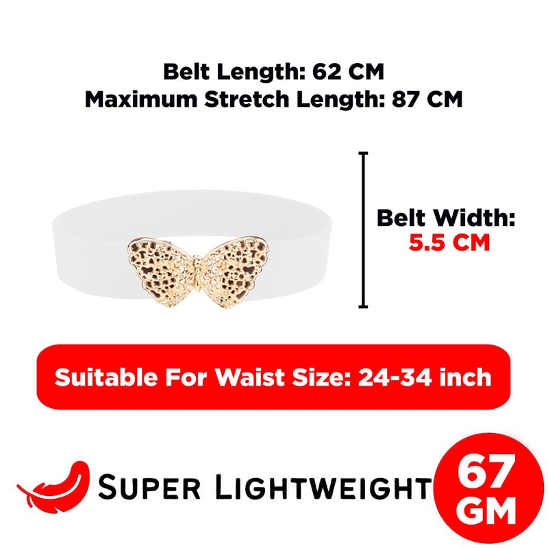 Redhorns Elastic Ladies Wide Belt#color_white