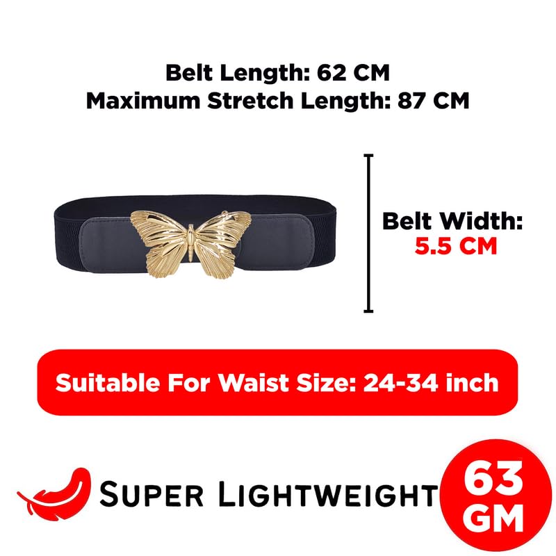 Redhorns Elastic Ladies Wide Belt#color_black