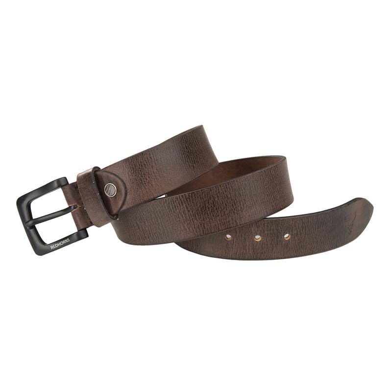 Men leather casual waist Belt#color_brown