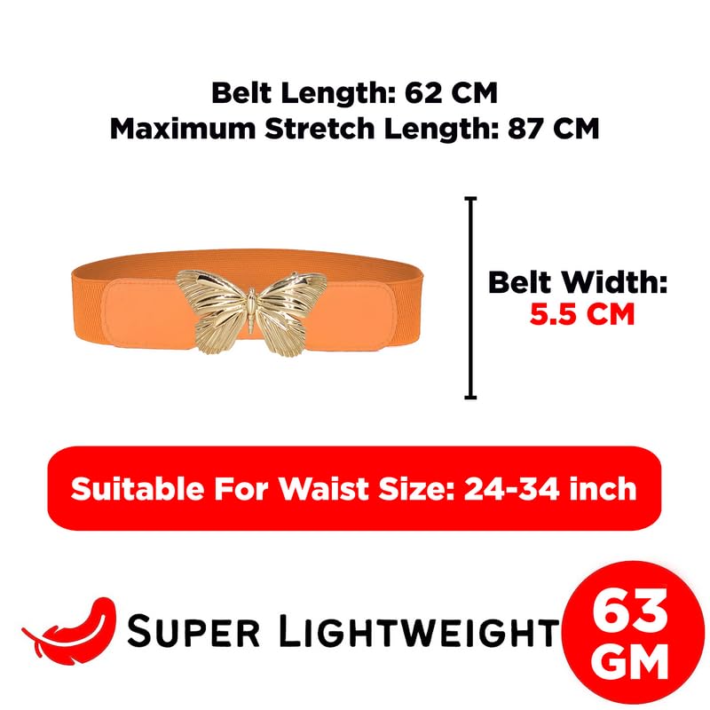 Redhorns Elastic Ladies Wide Belt#color_tan