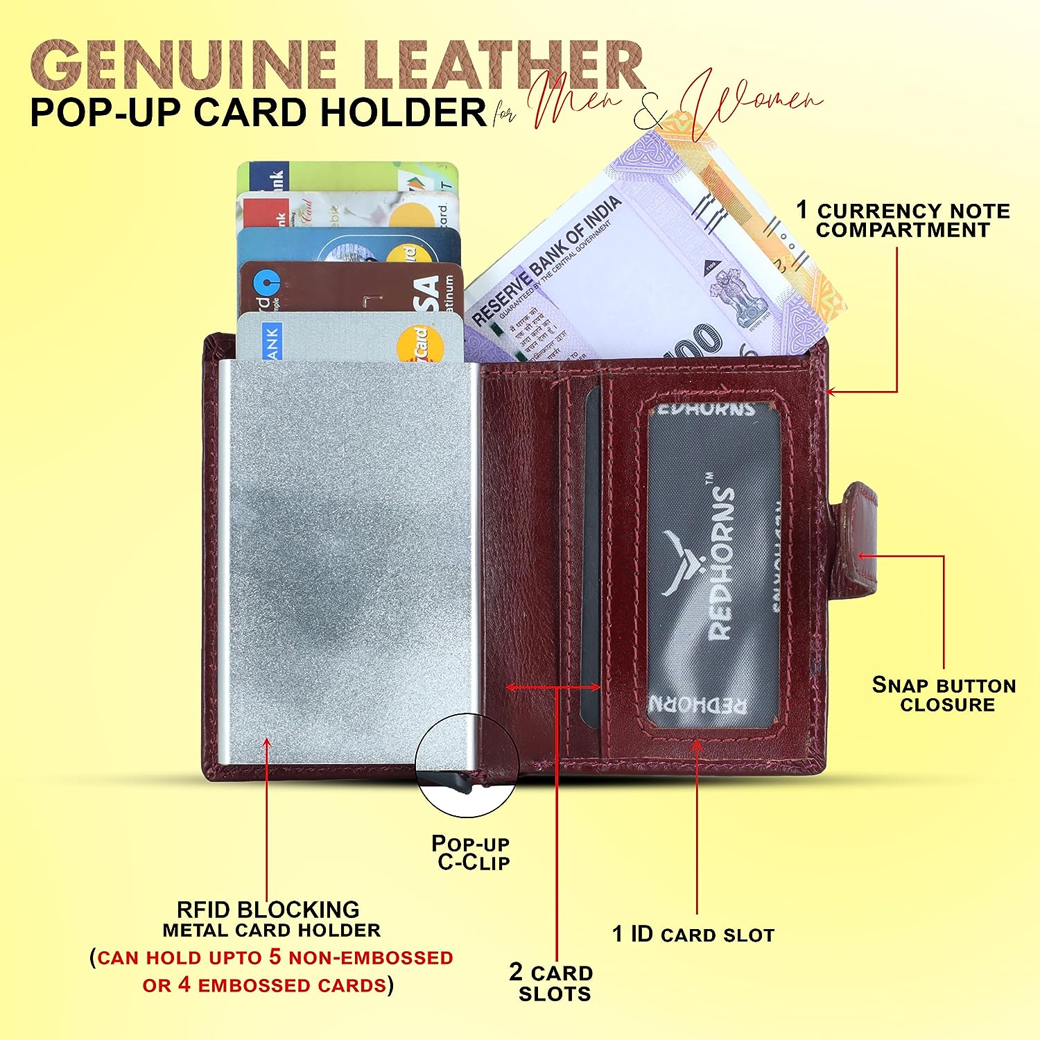 Brown color cardholder#color_maroon