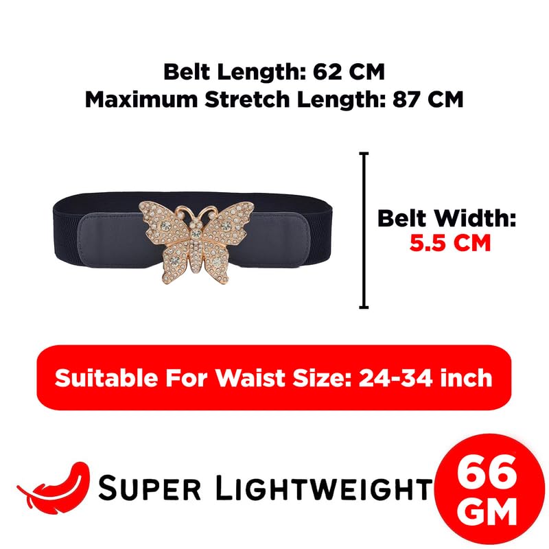 Redhorns Elastic Ladies Wide Belt#color_black