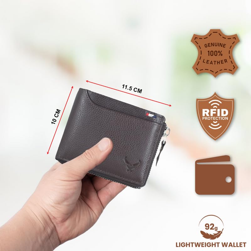 Men's Genuine Leather Bi-Fold Wallet Tan#color_brown-new