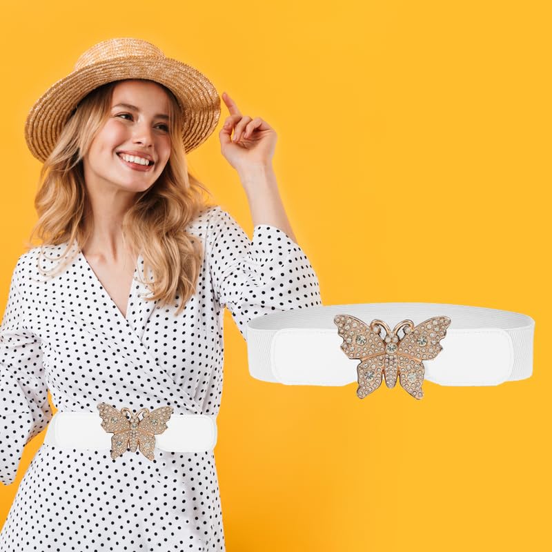 Redhorns Elastic Ladies Wide Belt#color_white