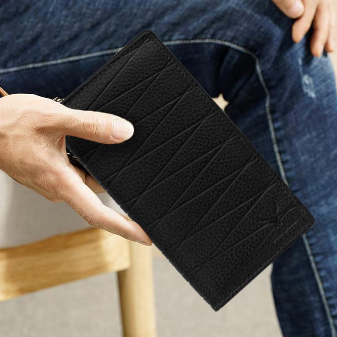 Womens Long Wallet#color_black