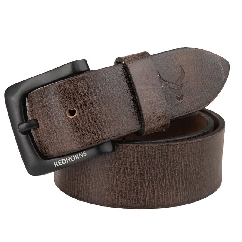 Men leather casual waist Belt#color_brown