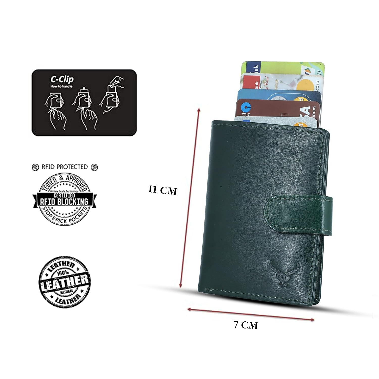 Brown color cardholder#color_green