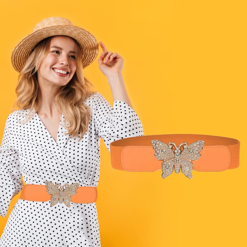 Redhorns Elastic Ladies Wide Belt#color_tan