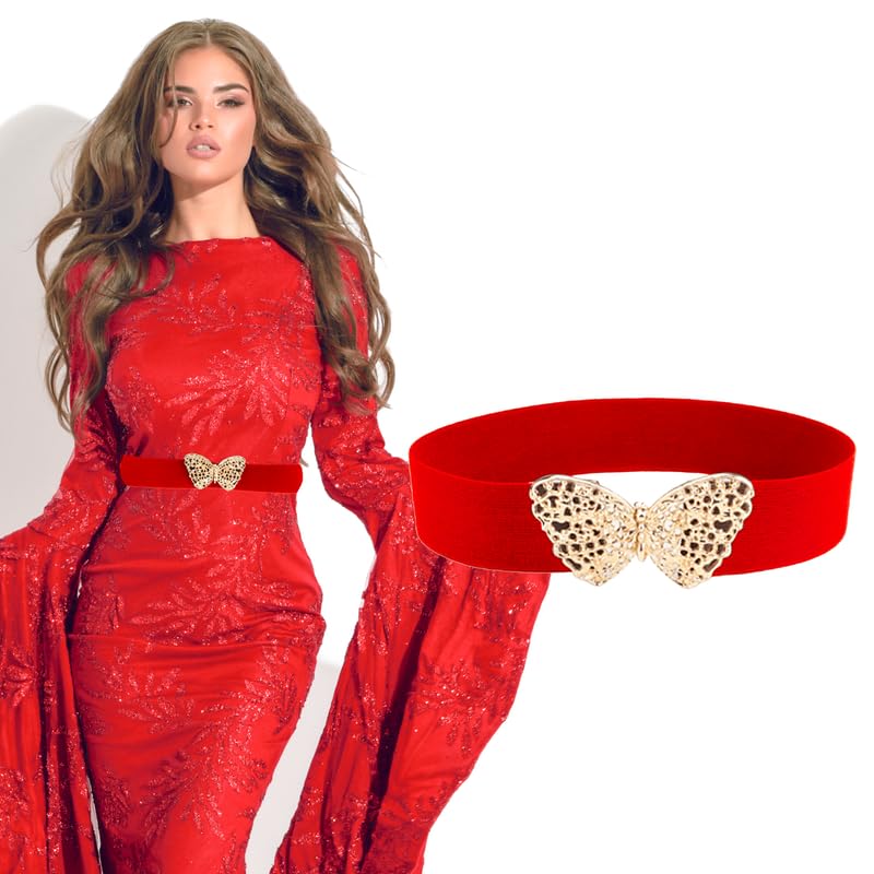 Redhorns Elastic Ladies Wide Belt#color_red
