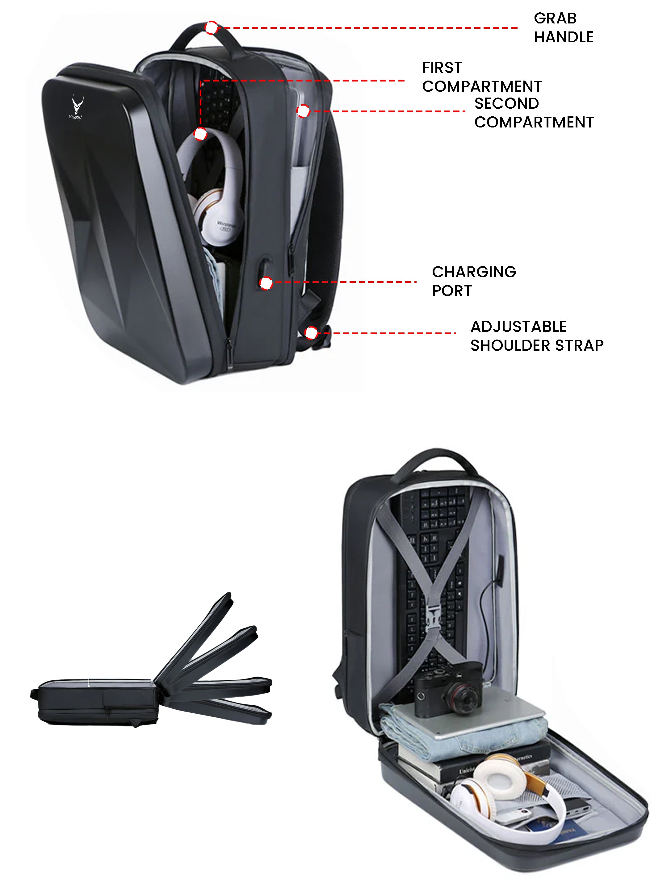 TitanShield Hard Case Laptop Backpack