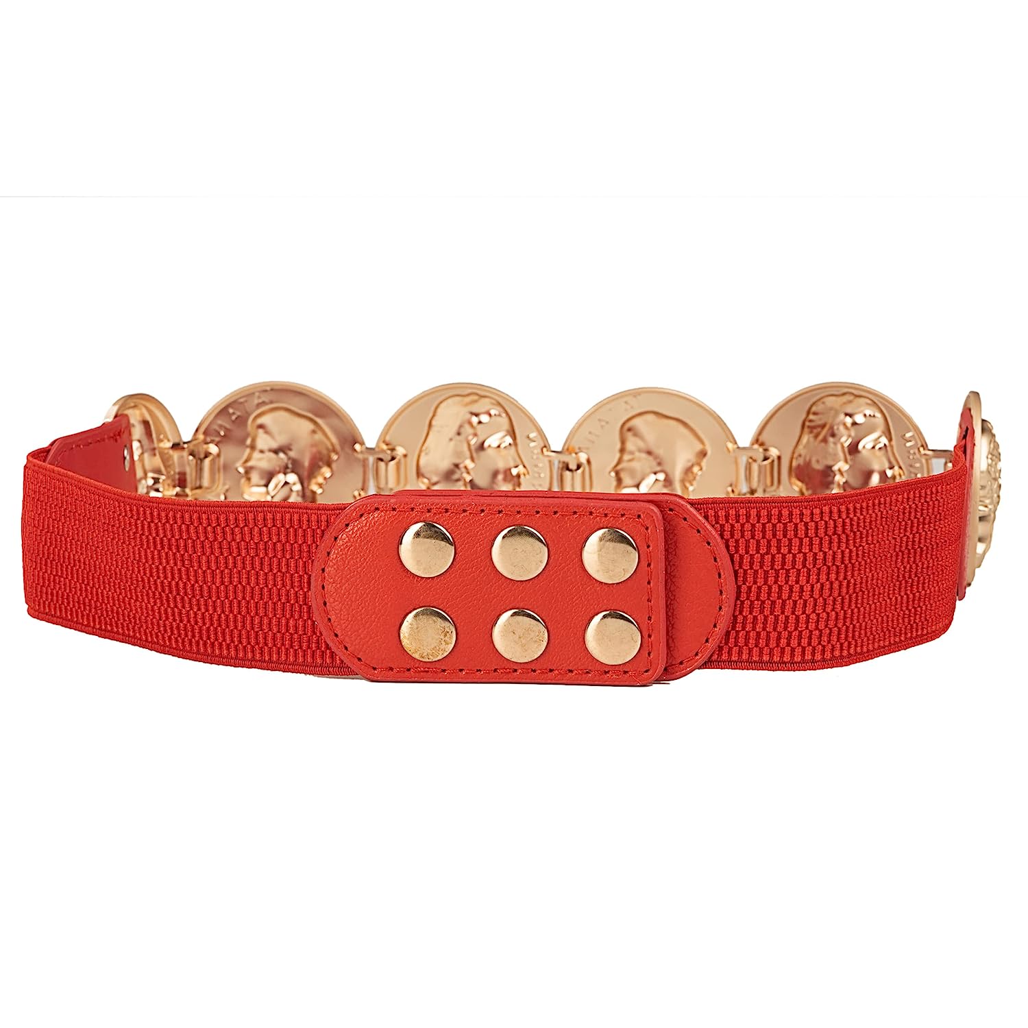 Redhorns Elastic Ladies Wide Belt#color_red