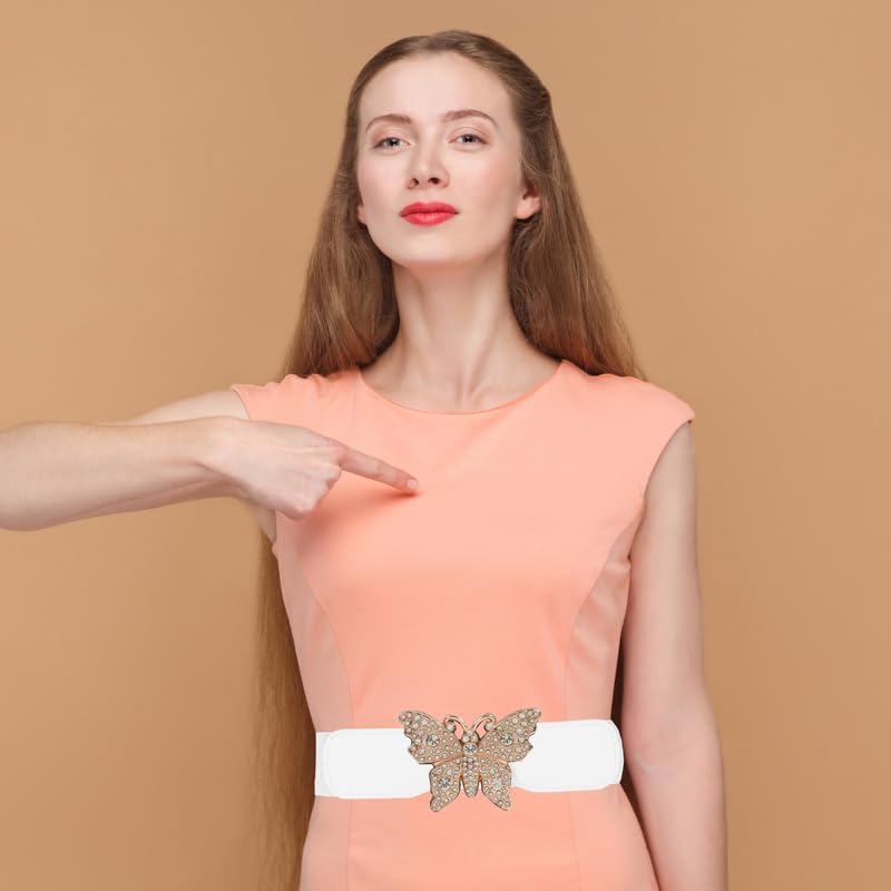 Redhorns Elastic Ladies Wide Belt#color_white