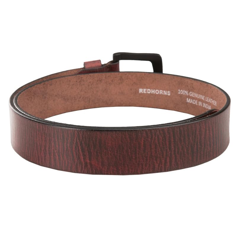 Men leather casual waist Belt#color_redwood