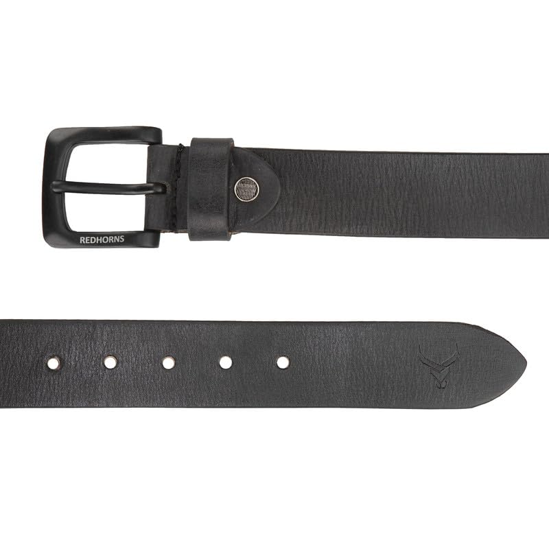 Men leather casual waist Belt#color_black