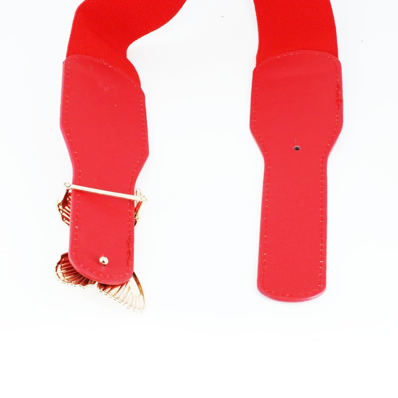 Redhorns Elastic Ladies Wide Belt#color_red