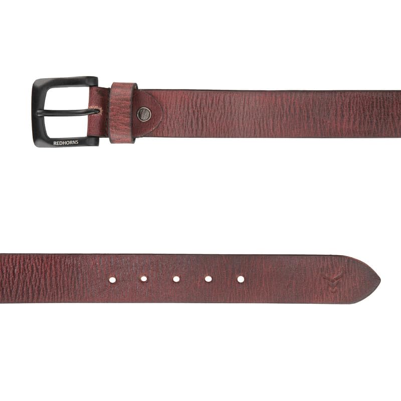 Men leather casual waist Belt#color_redwood