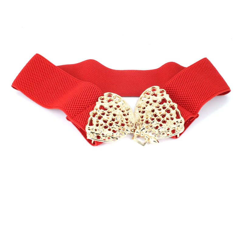Redhorns Elastic Ladies Wide Belt#color_red