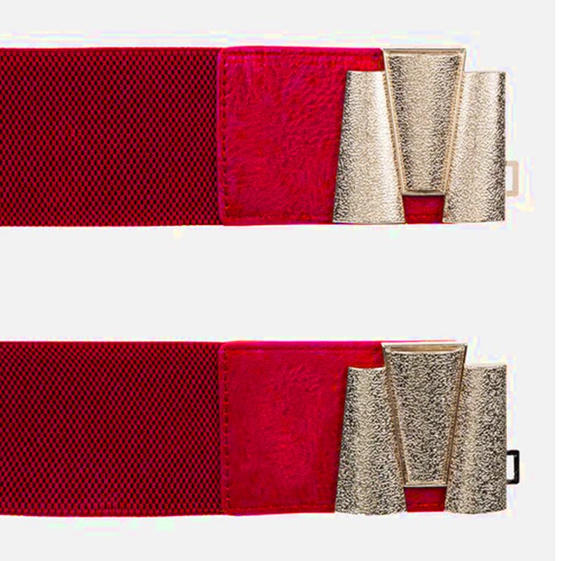Redhorns Elastic Ladies Wide Belt#color_red