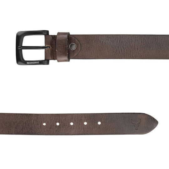 Men leather casual waist Belt#color_brown