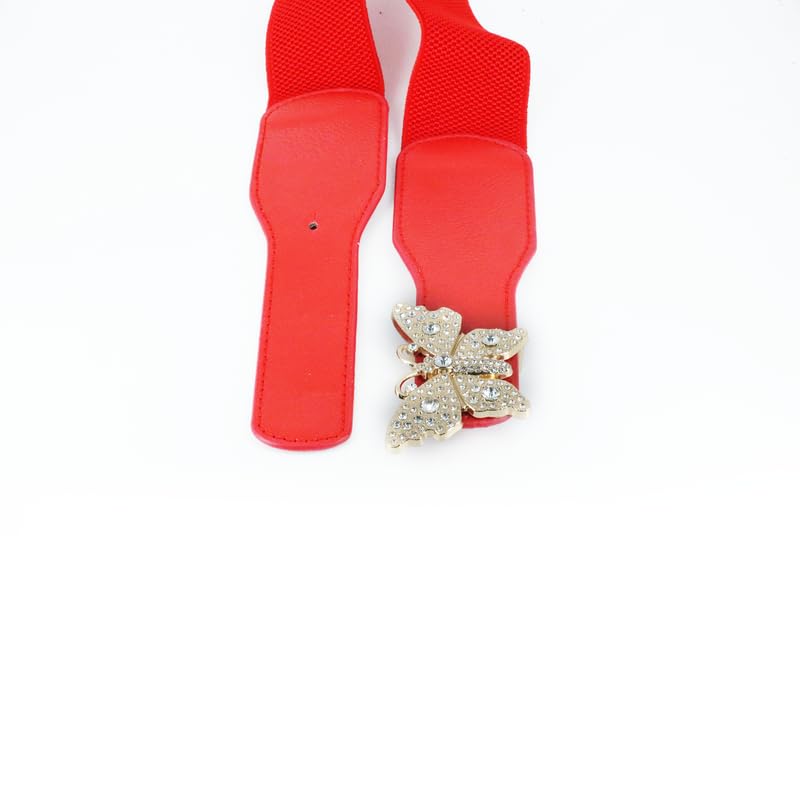 Redhorns Elastic Ladies Wide Belt#color_red