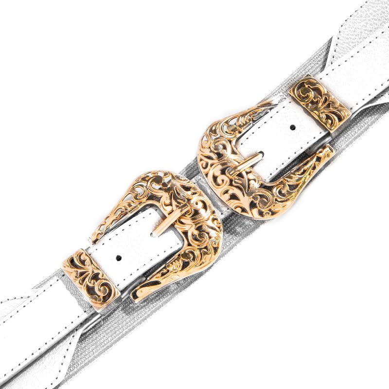 Redhorns Elastic Ladies Wide Belt#color_white