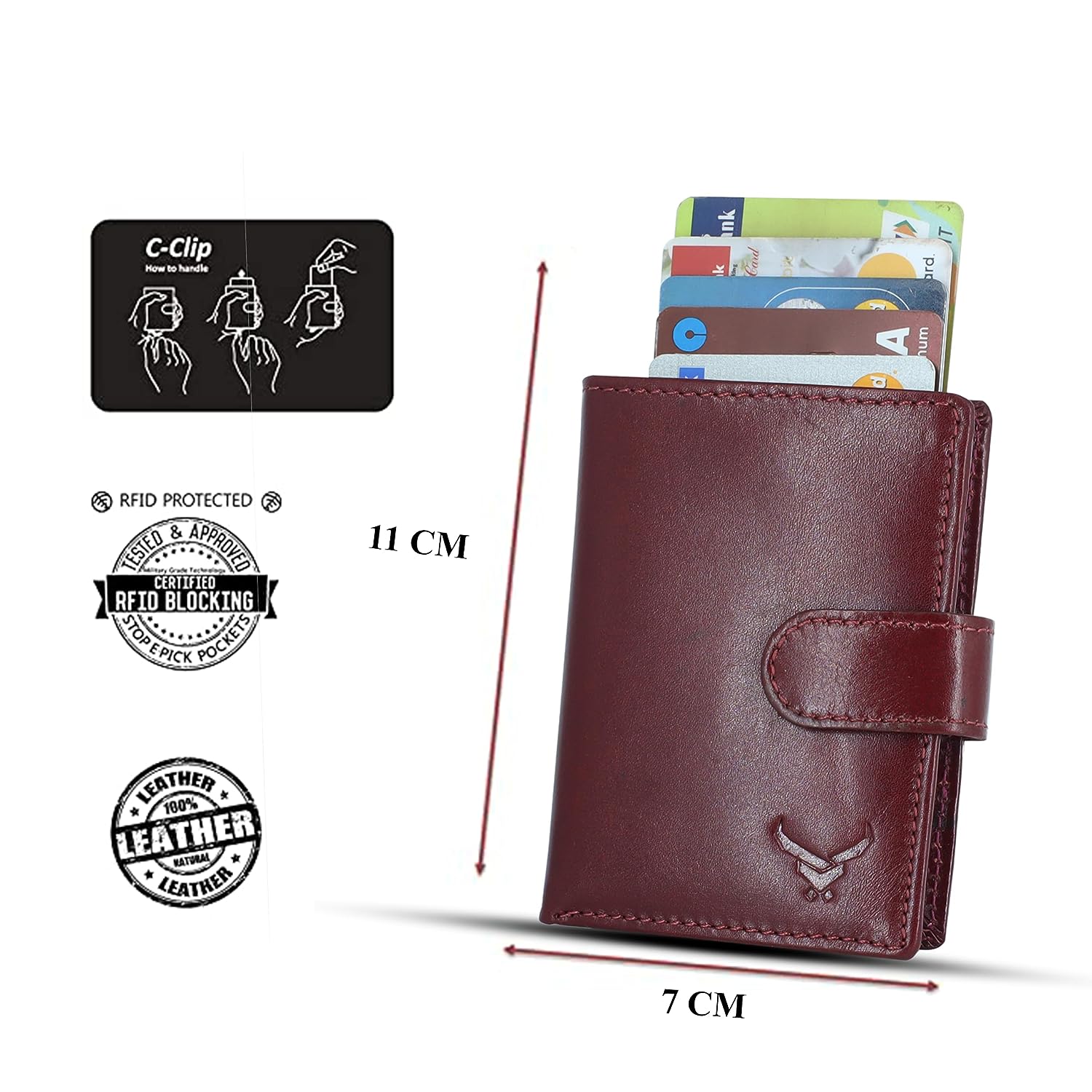 Brown color cardholder#color_maroon