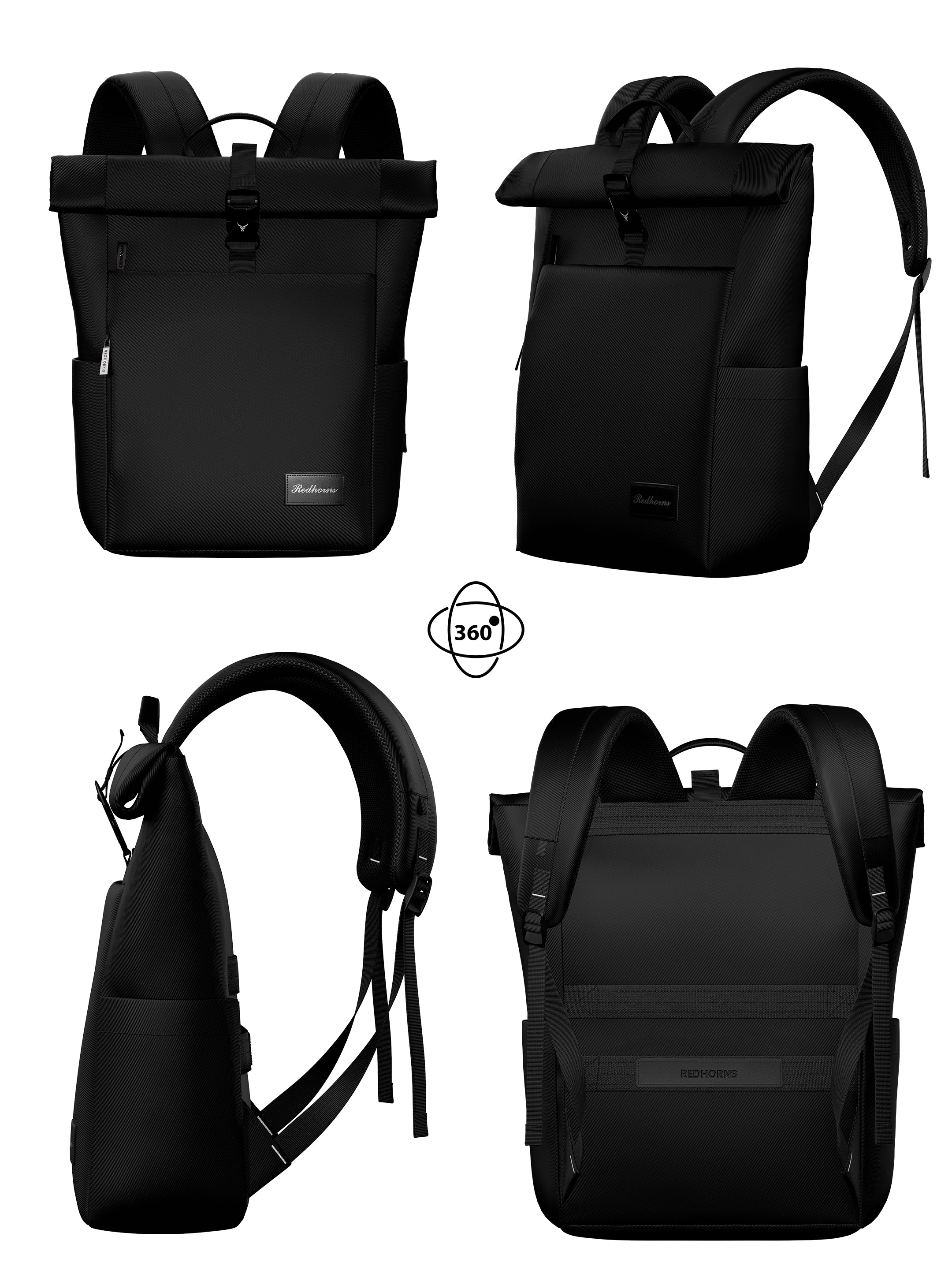 Obsidnight Rolltop Backpack 20L new