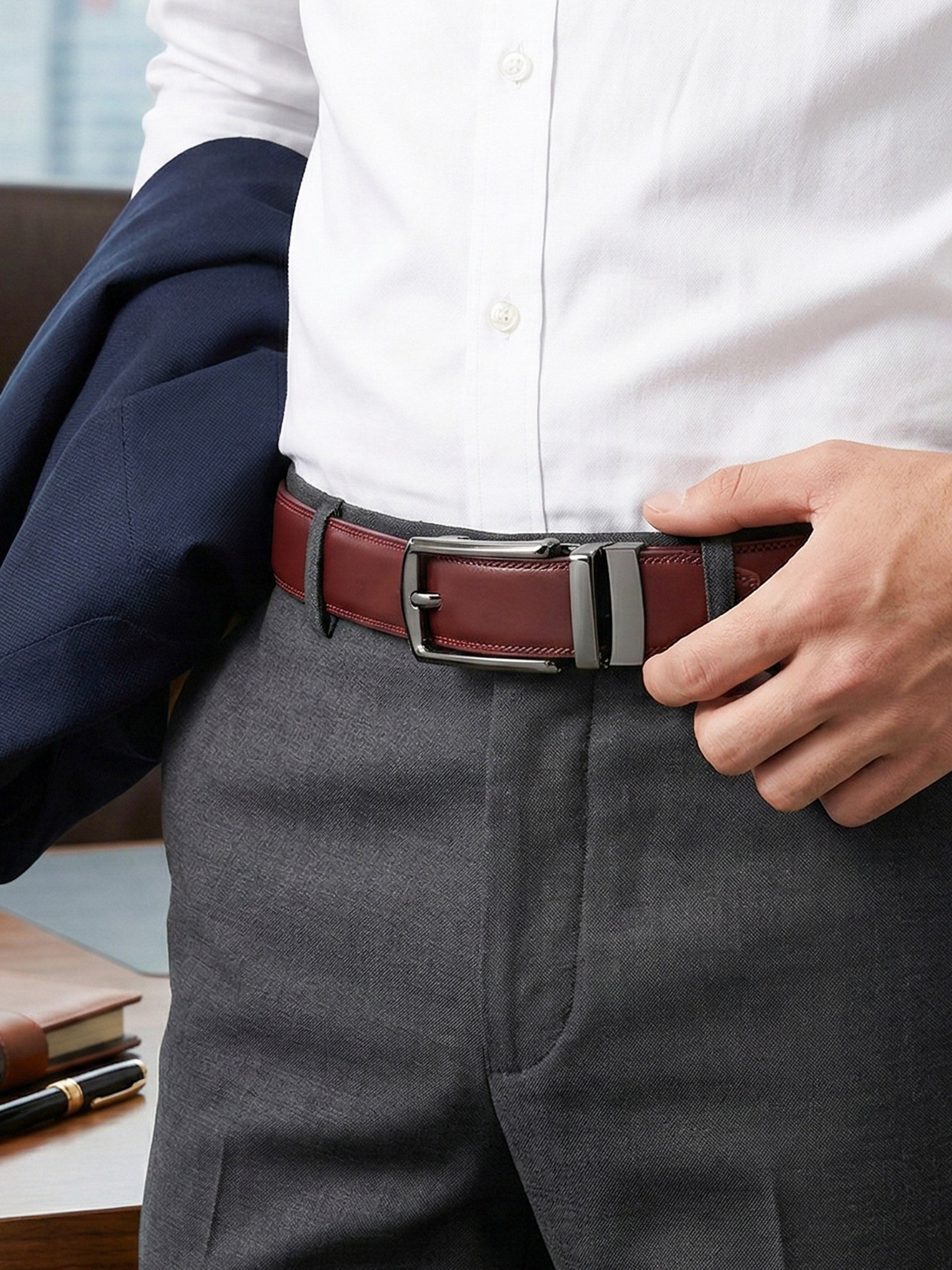 Auto Lock Belt - Brown
