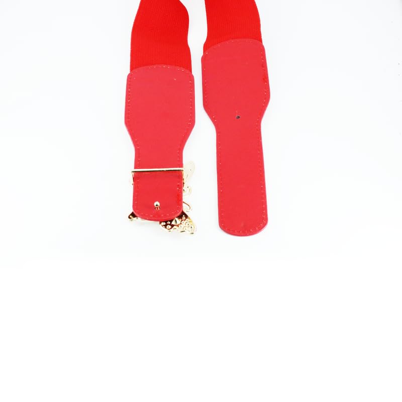 Redhorns Elastic Ladies Wide Belt#color_red