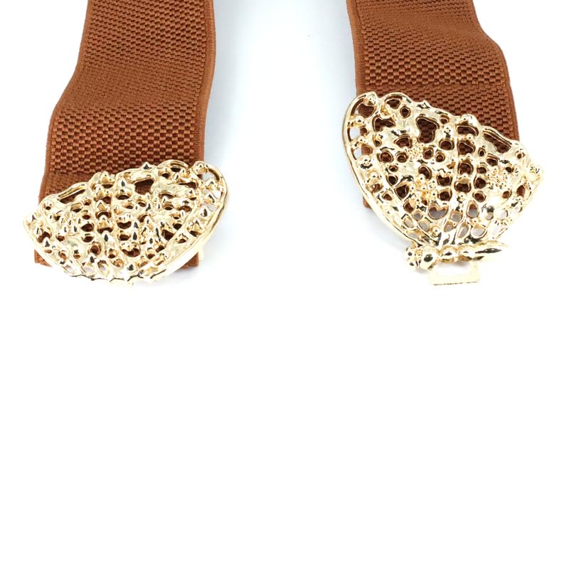Redhorns Elastic Ladies Wide Belt#color_brown