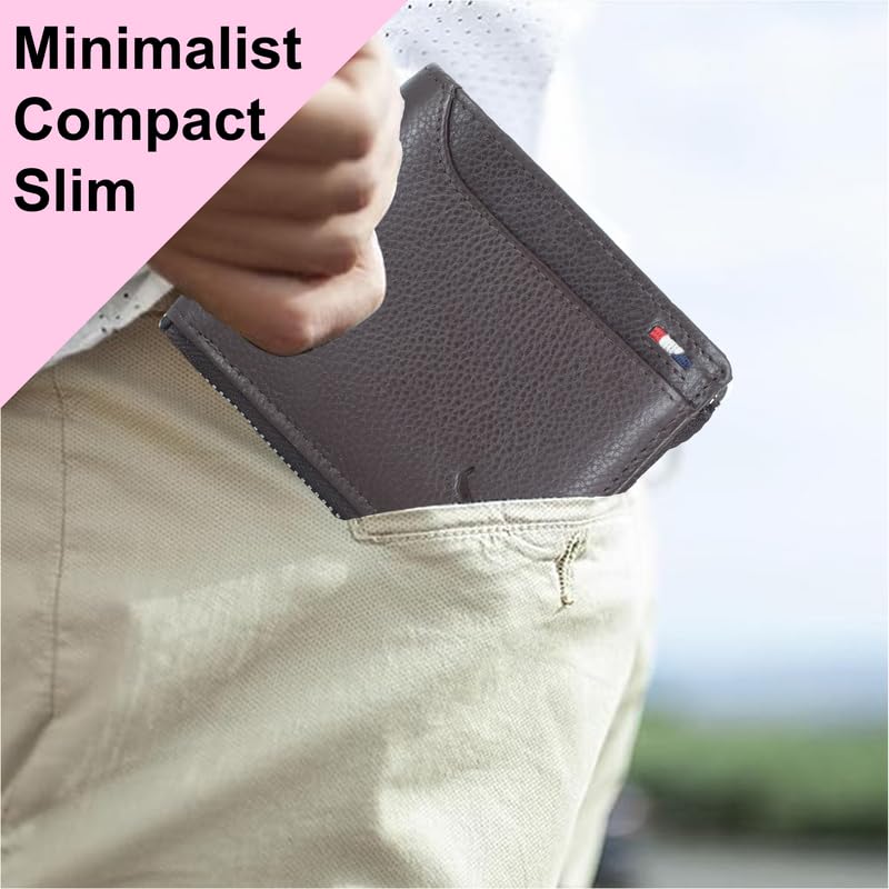 Men's Genuine Leather Bi-Fold Wallet Tan#color_brown-new