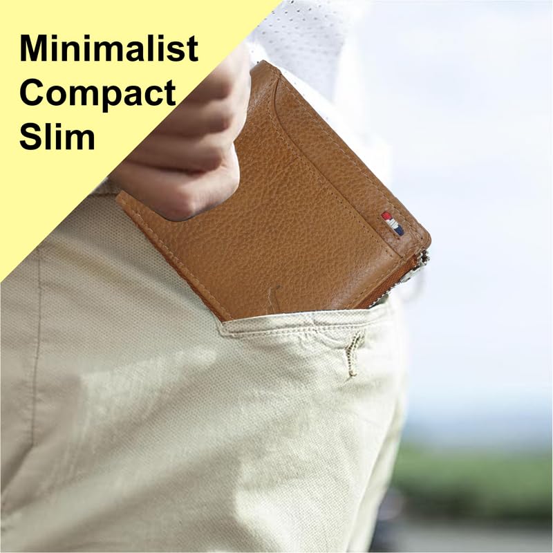 Men's Genuine Leather Bi-Fold Wallet Tan#color_tan-new