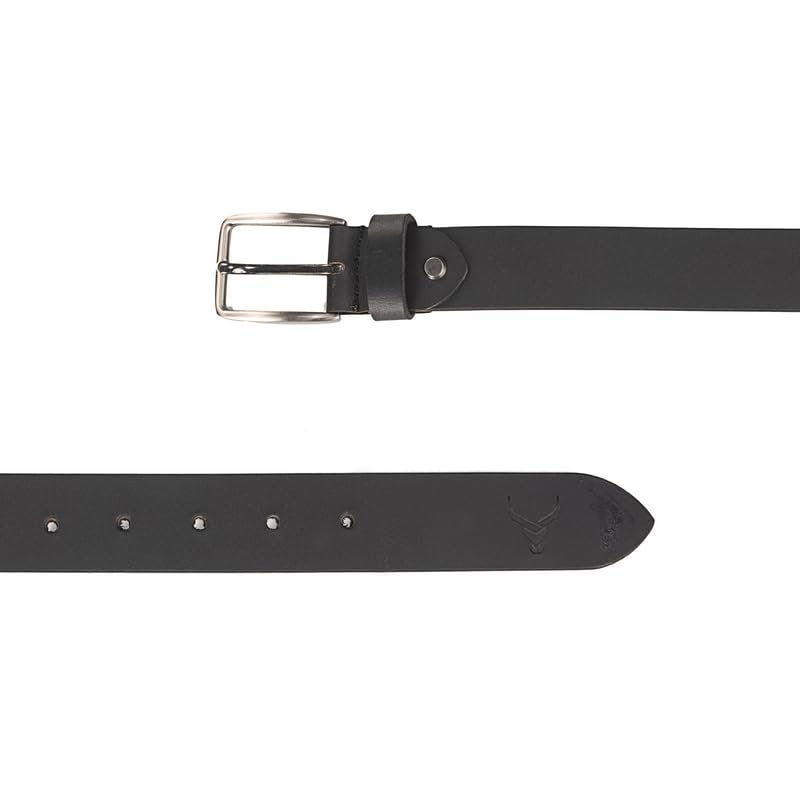 Redhorns Mens Genuine Leather Belt#color_black