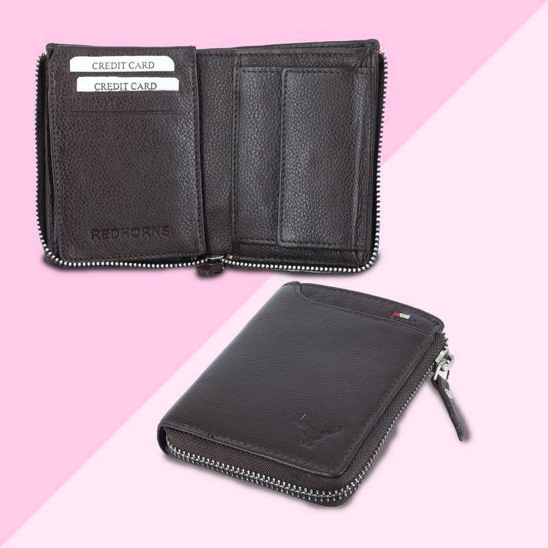 Men's Genuine Leather Bi-Fold Wallet#color_brown-new