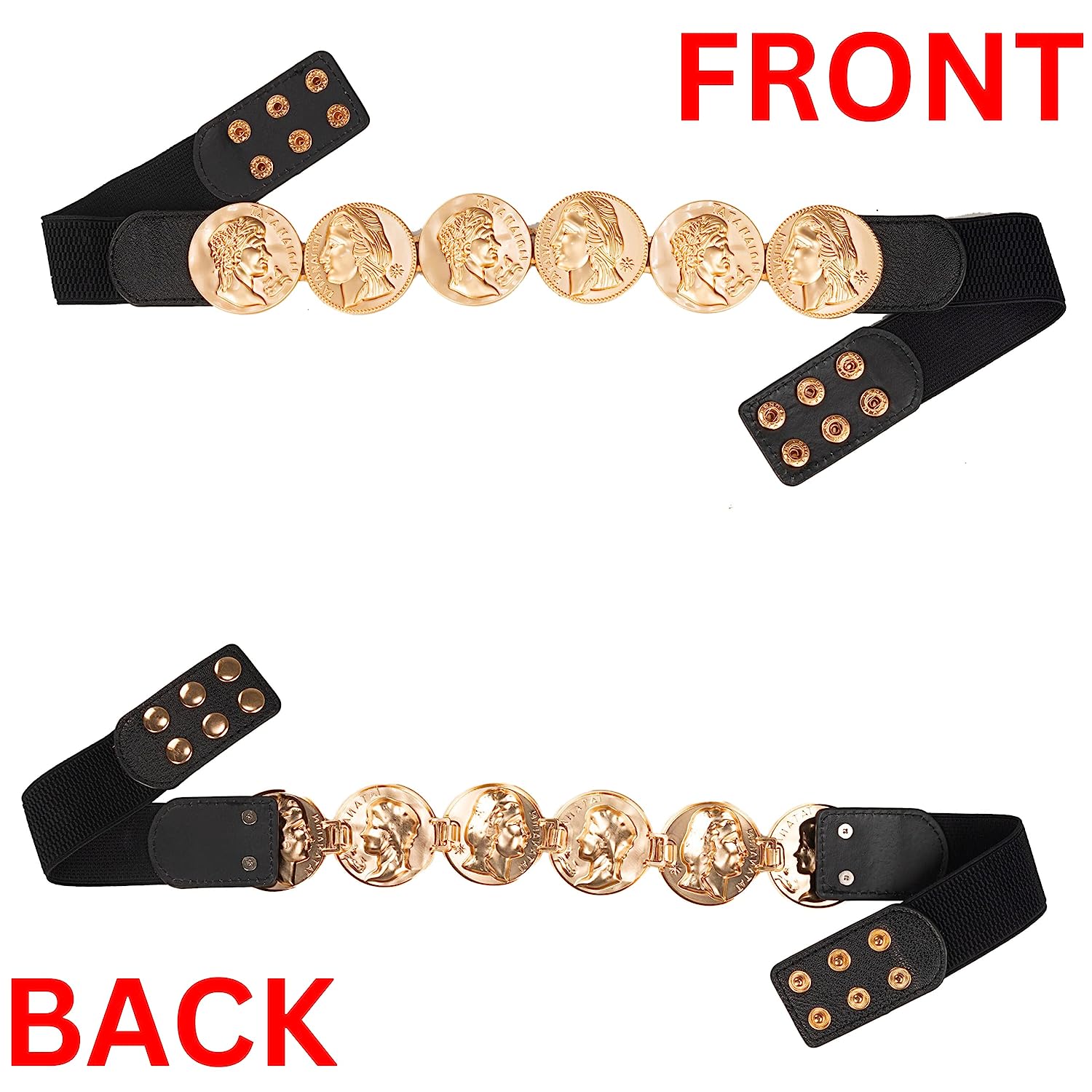 Redhorns Elastic Ladies Wide Belt#color_black-new