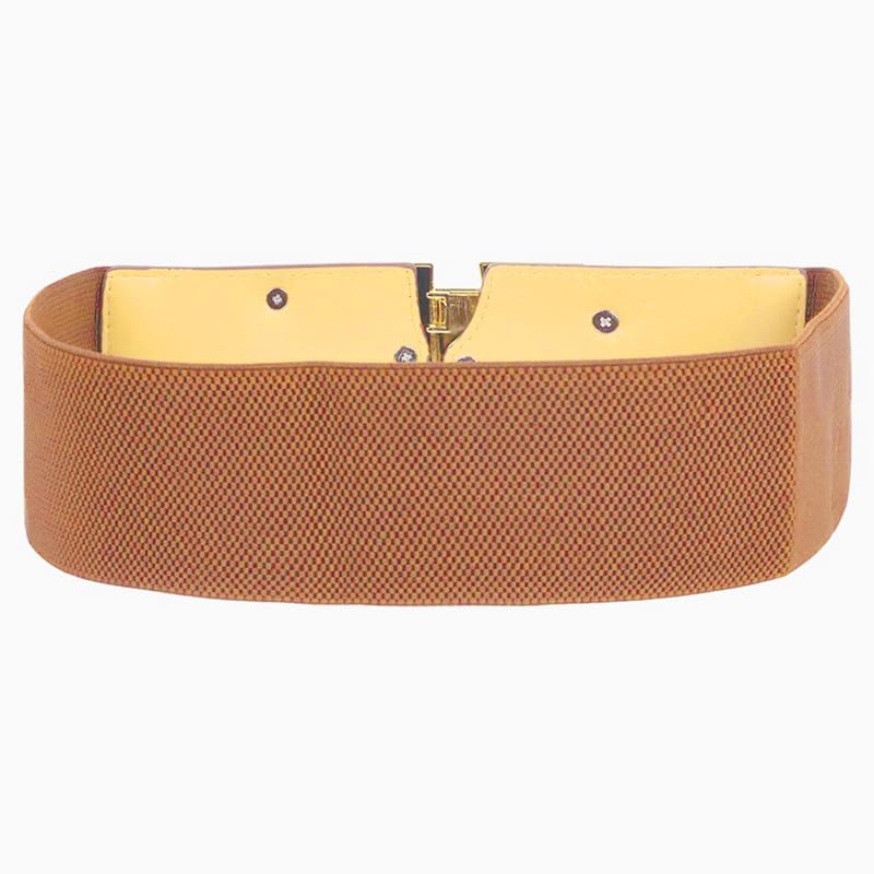 Redhorns Elastic Ladies Wide Belt#color_brown