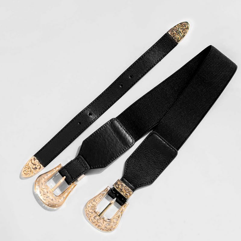 Redhorns Elastic Ladies Wide Belt#color_black
