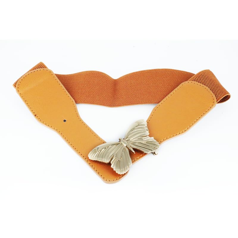 Redhorns Elastic Ladies Wide Belt#color_tan