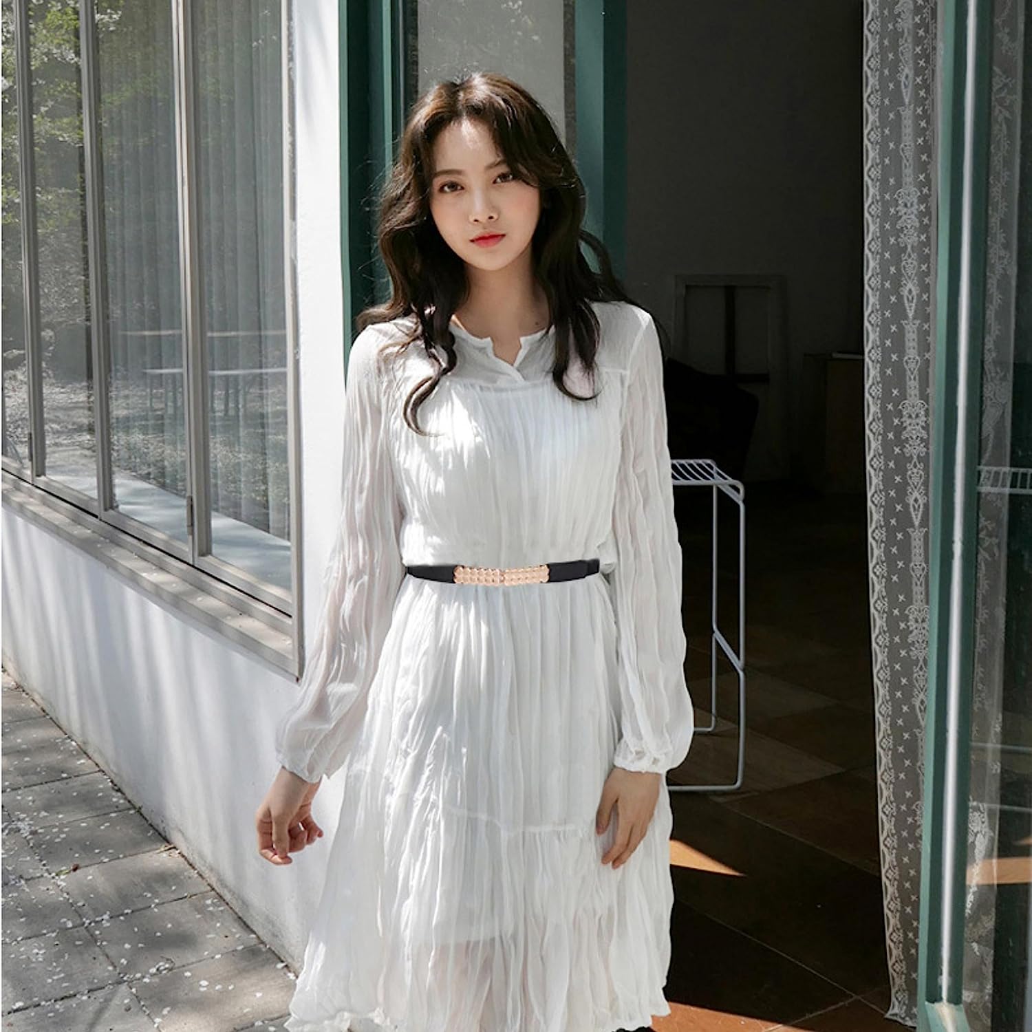 Redhorns Elastic Ladies Wide Belt#color_black