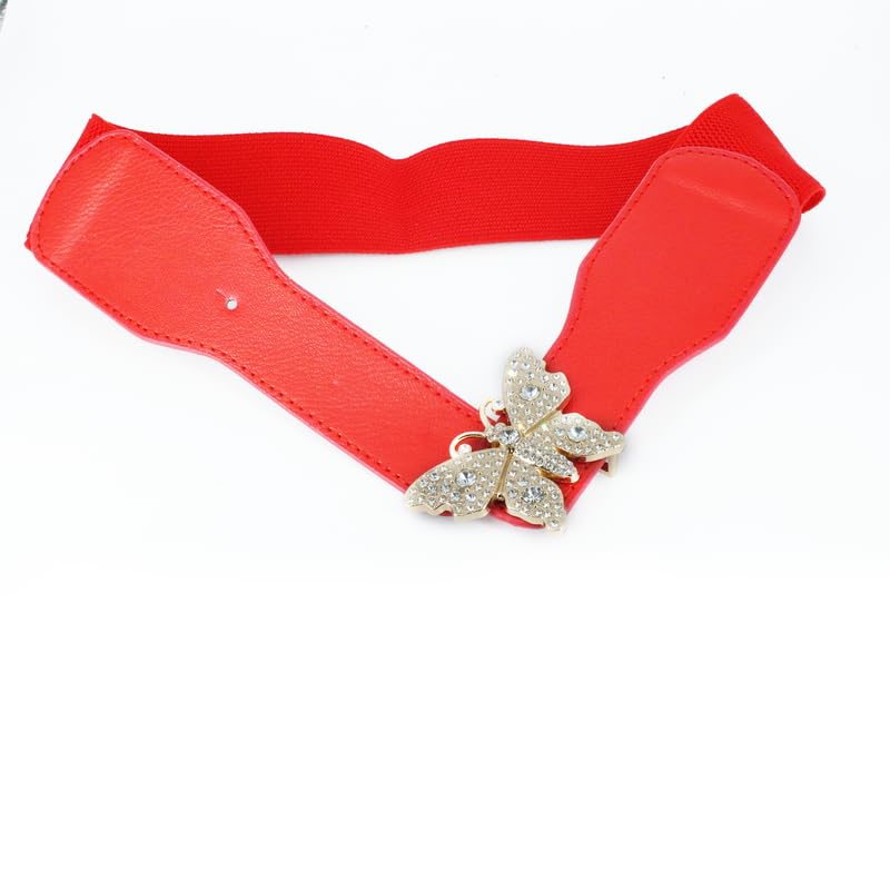 Redhorns Elastic Ladies Wide Belt#color_red