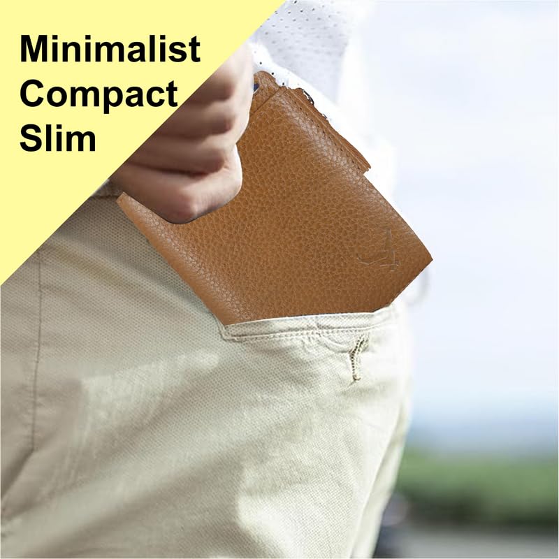 Textured RFID Protected Genuine Leather Bi-Fold Wallet for Men